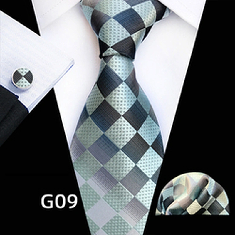 Custom Luxury Necktie Stripe Jacquard Cravates Homme Casual Silk Ties For Men