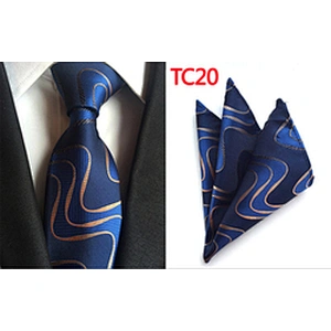 Fashionl Paisley Neckties with Pocket Square Custom Ensemble Cravate Mouchoirs Wholesale Men Ties and Hanky Set