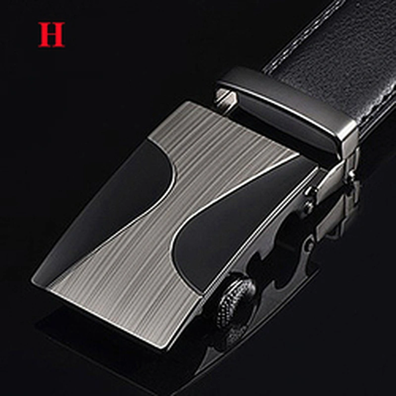 Wholesale Business Casual Adjustable Automatic Buckle Two-layer Cowhide Genuine Leather Belt for Men