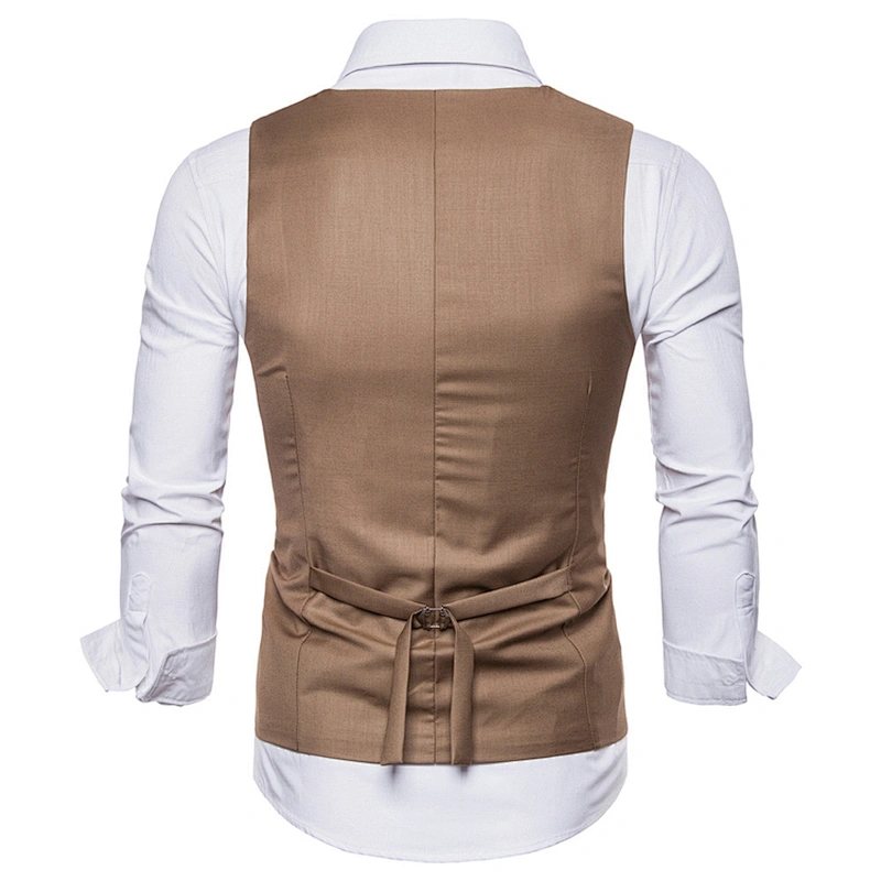 Formal Men Vest Waistcoat Cotton Custom Suit Vest Men Double Breasted Casual Solid Chalecos Hombre