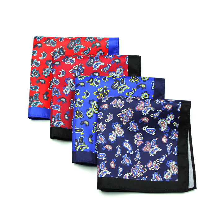 Custom High Quality Personalized Pocket Squares Polyester / Cotton All-season Digital Printed Men Gift Box Set Male