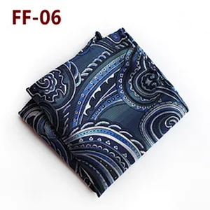 Paisley Handkerchief Custom Print Jacquard Woven Pocket Squares For Men Soft Hankerchief For Men
