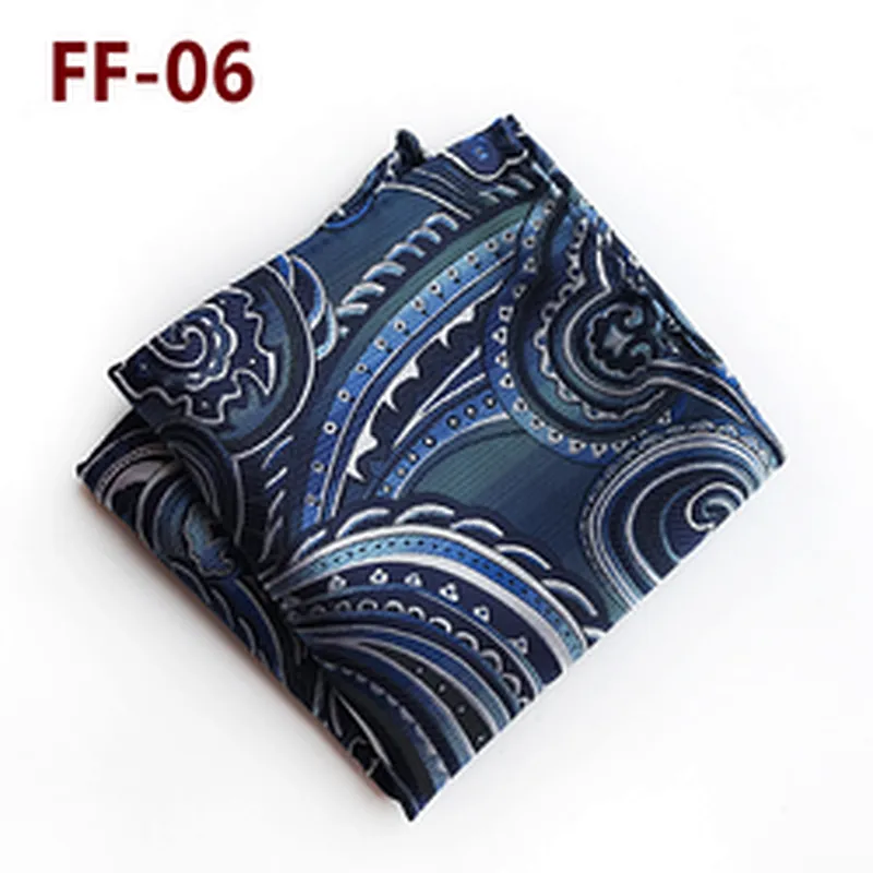 Paisley Handkerchief Custom Print Jacquard Woven Pocket Squares For Men Soft Hankerchief For Men