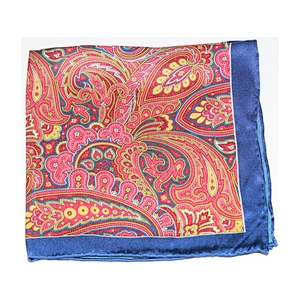 Pink Check STRIPE Printing Flower Custom Hanky Silk Foldable Pocket Square Women Handkerchief 100% Silk Men Custom Printed Logo