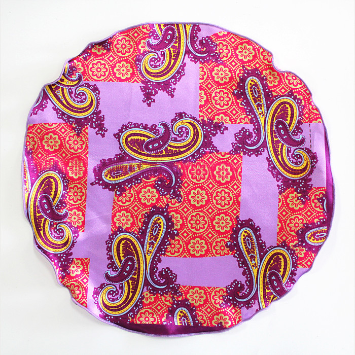 Round Men's Pocket Squares Stylish Men Hanky Soft Handkerchief 100% Silk Custom Printed Logo