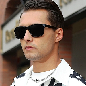 Classic High End Sunglasses Polarized Men Driving Sun Glasses For Brand Design Mirror Eyewear Male