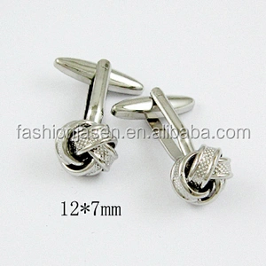 knot cufflinks with white steel,custom cufflink