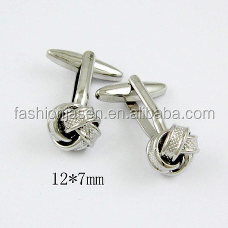 knot cufflinks with white steel,custom cufflink