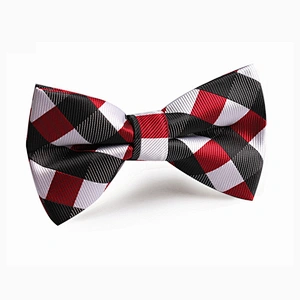 100% silk navy with yellow striped woven bowtie for men wholesale