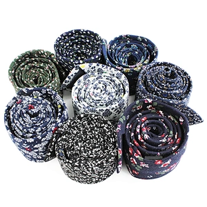 Wholesale Cotton Necktie Fancy Floral Tie Cotton Ties For Men Italian