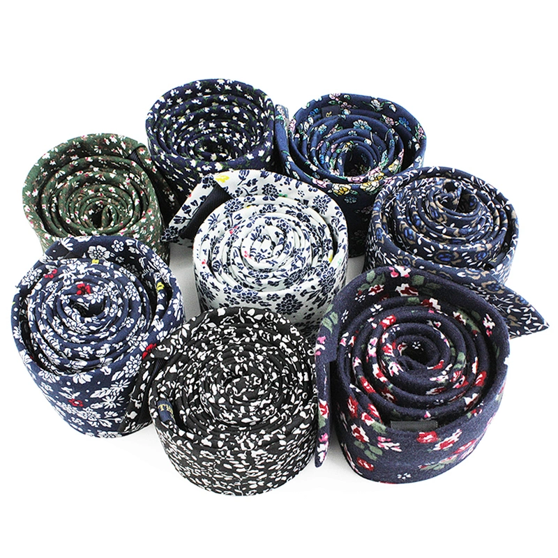Wholesale Cotton Necktie Fancy Floral Tie Cotton Ties For Men Italian
