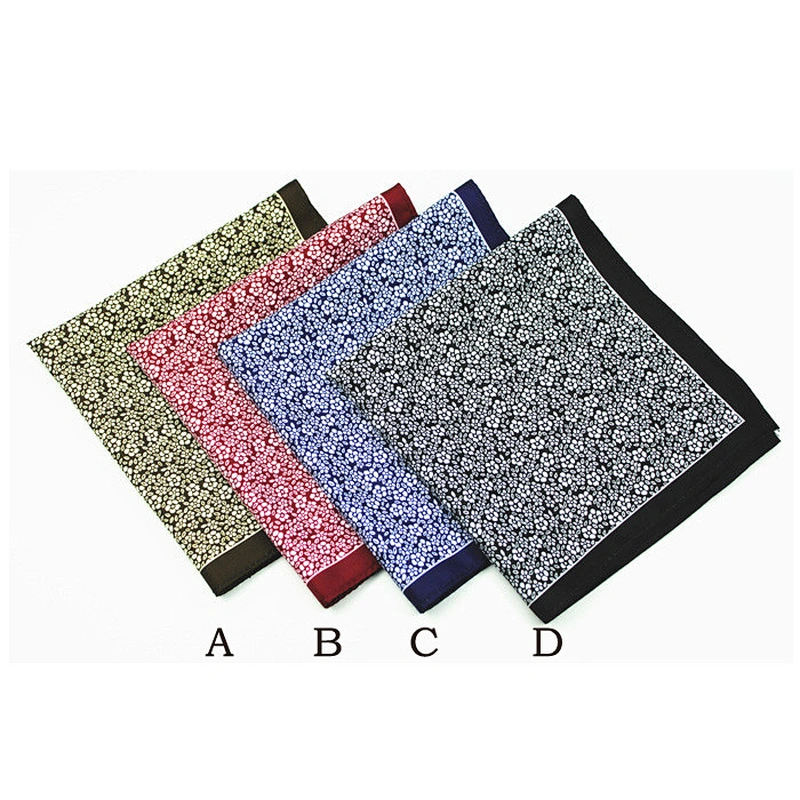 Wholesale High Quality Custom Handkerchief Men 100% Silk Custom Logo Accept Custom Printed Adults