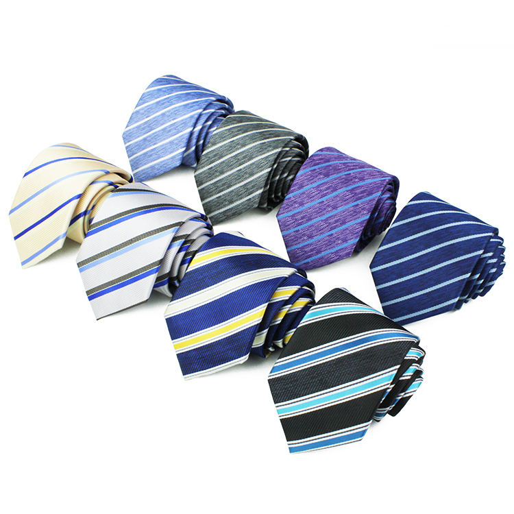 Striped Tie Sublimation Neckties Twill Jacquard Tie Yarn-dyed Polyester Ties Corbatas Hombres