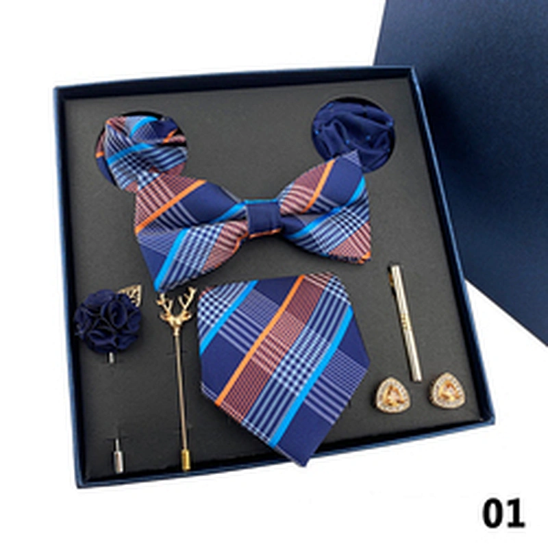 fashion silk polyester tie and cufflinks set