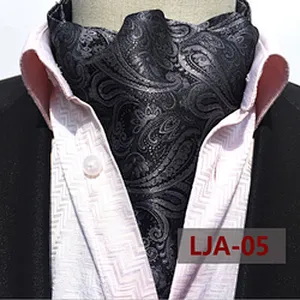 Classic Dot Cravate Homme Casual Paisley Folard Mens Ascot Polyester Jacquard Woven Ties For Men Italian