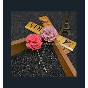 oem flower lapel pin,custom lapel flower pin,suit pin JSLP040
