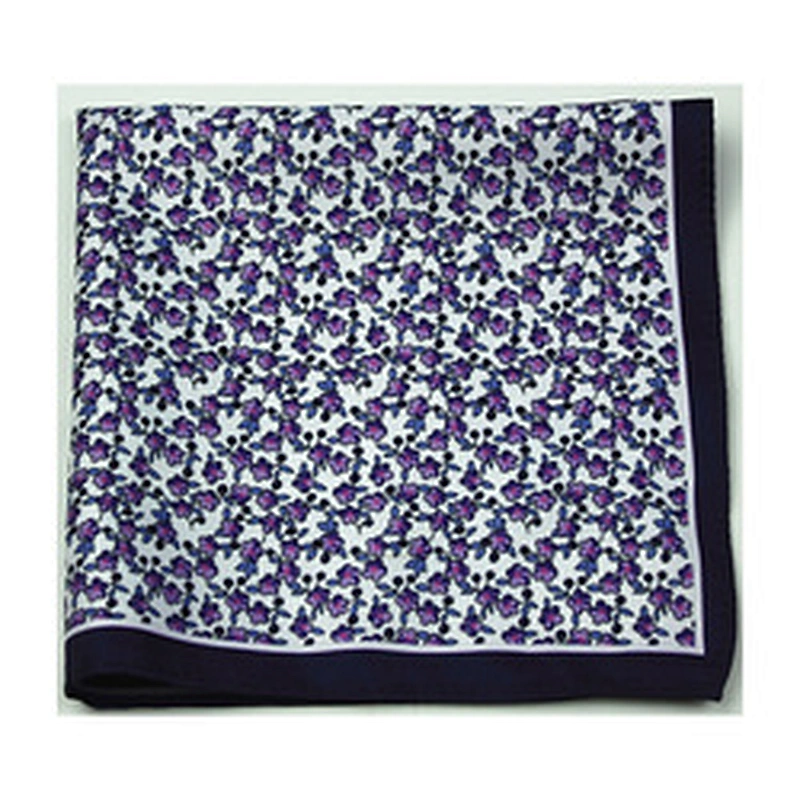 custom handkerchief with logo printing flowers dozen handkerchief polyester mouchoirs men pocket square