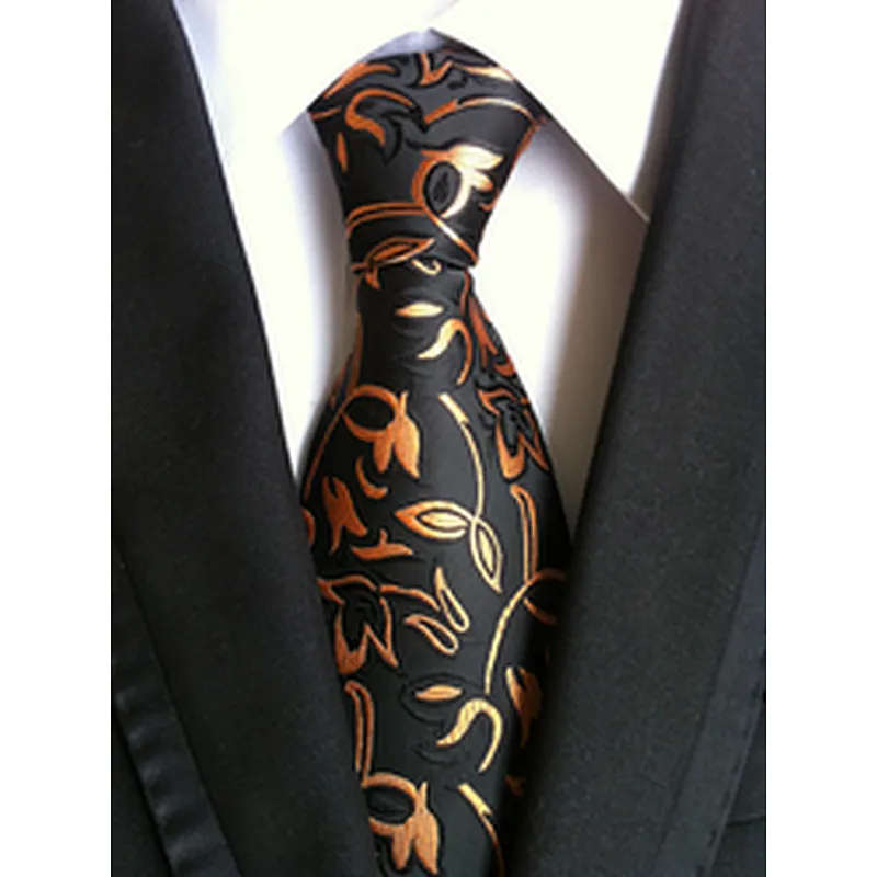 Wholesale Silk Neckties Men Luxury Paisley Silk Ties Jacquard Woven Polyester Cravate Homme