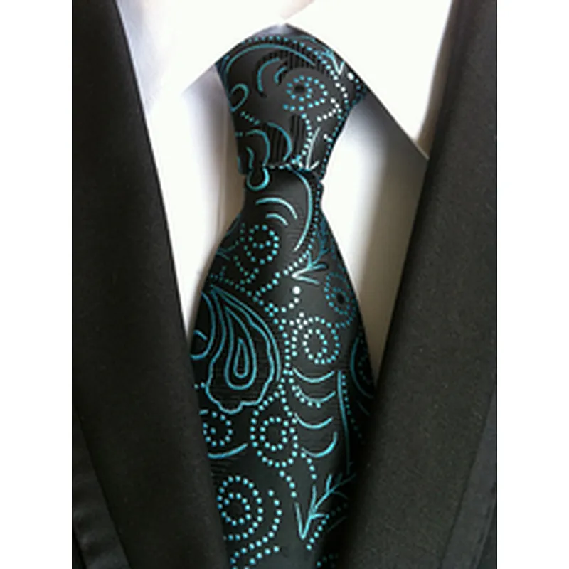 Wholesale Business Silk Ties Formal Stripe Silk Neckties Men Polyester Jacquard Woven Cravate Homme