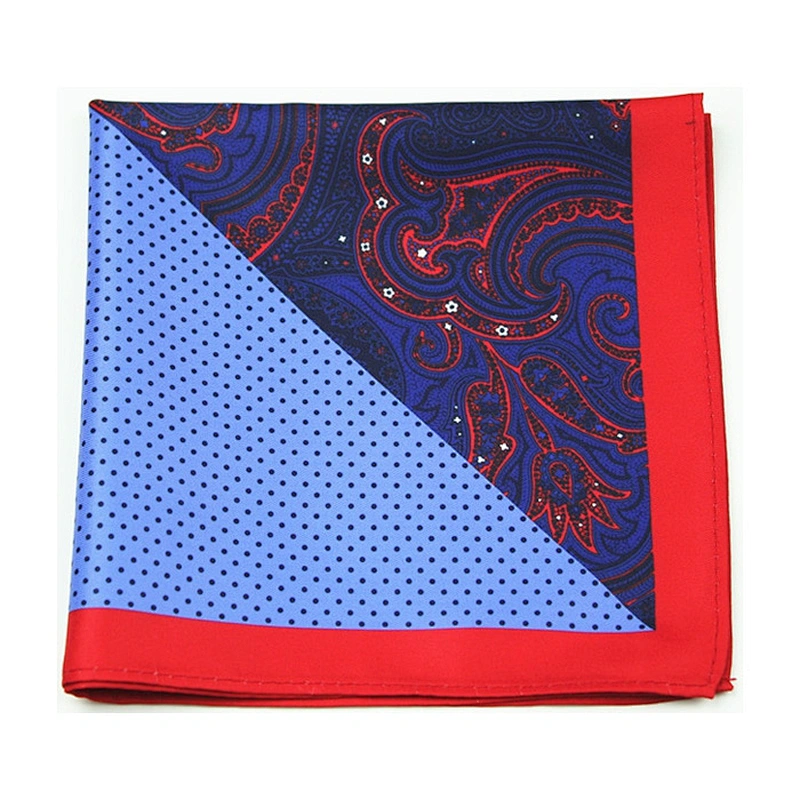 paisley handkerchief hand rolled pocket square for party DPS5382
