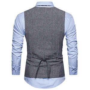 Casual Suits Vest Formal Men Vest Waistcoat Solid Cotton Men's Innerwear Vest Double Breasted Chalecos Hombre