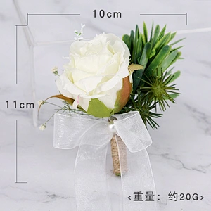 Designer Brooches Pins Women Customize Flower Wrist Corsage Fashionable Groom Boutonniere Flower Wedding
