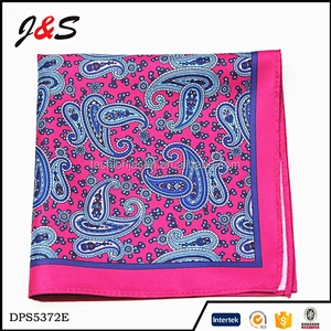 custom high quality pocket square printed handkerchief by Jasen