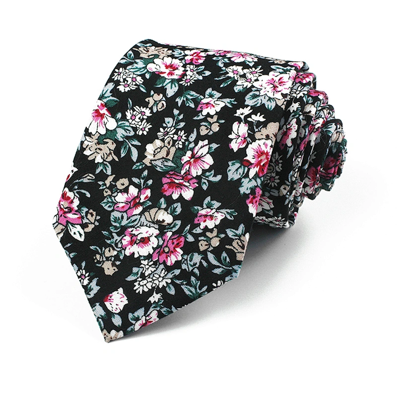 Chinese Classical Style Neck Ties For Men Casual Floral Ties Men Set Cotton Ties Men Necktie Set Gift Box