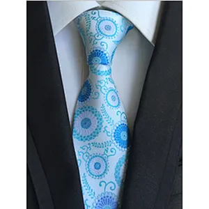 Custom Neckties Men Luxury Jacquard Cravate Homme Polyester Paisley Silk Ties