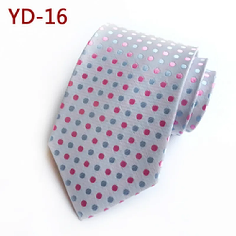 Casual Fashion Mens Ties Necktie Custom Logo Dot Ties For Men Italian Polyester Jacquard Cravates Pour Hommes