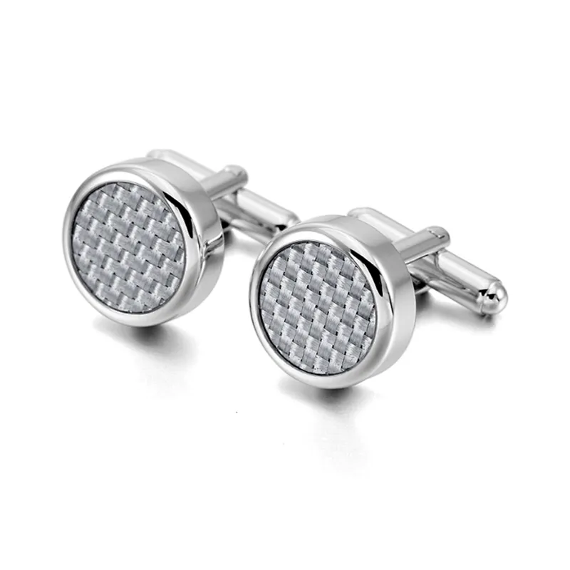 Custom Cufflinks Men Sublimation Cuff Links Set Silver Luxury Cufflinks Box For Men