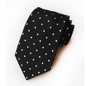Wholesale Dot Cravates Pour Hommes Casual Fashion Mens Ties Necktie Polyester Woven Ties For Men Italian