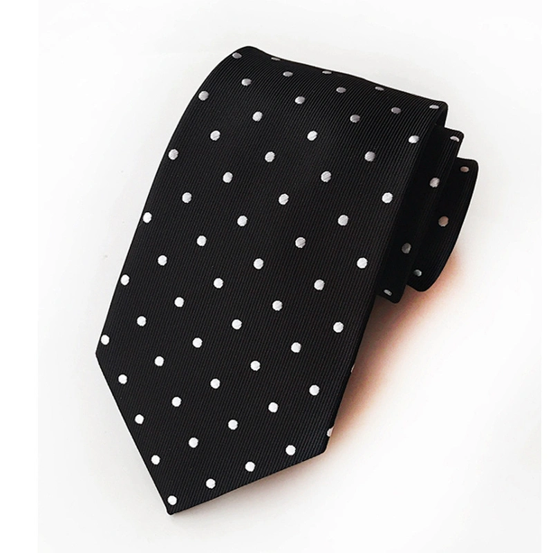 Wholesale Dot Cravates Pour Hommes Casual Fashion Mens Ties Necktie Polyester Woven Ties For Men Italian