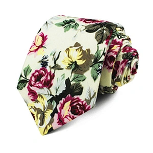 Custom Cotton Necktie Leisure Floral Tie Cotton Ties Printed Neck Ties For Men