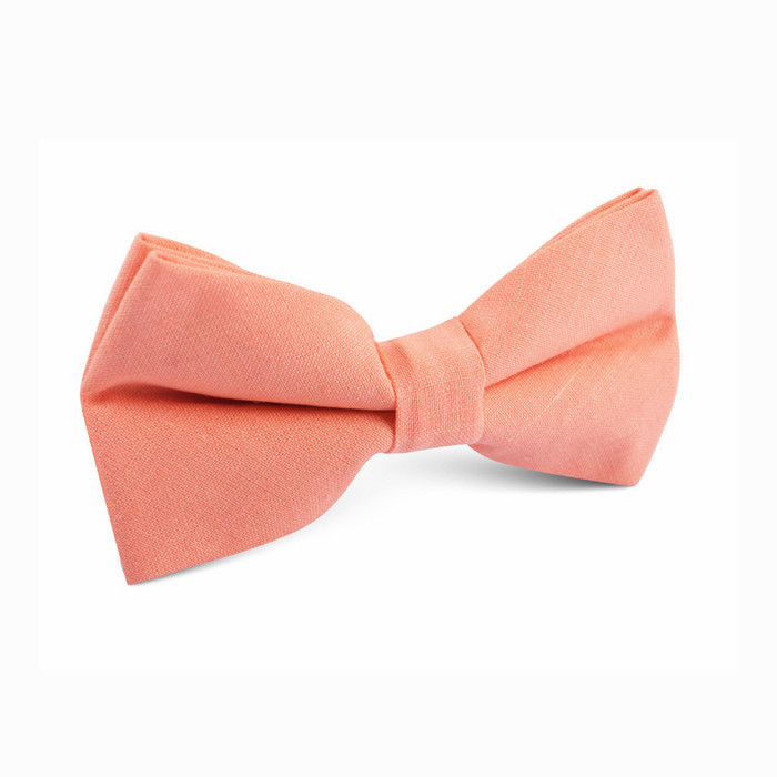 Pretty Plain Linen Bow Tie for Girls Custom Designs Plain Dyed Colorful