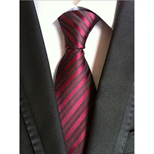 Classical Stripe Corbatas Hombres Custom Jacquard Ties For Men Italian Wholesale Necktie Set Gift Box