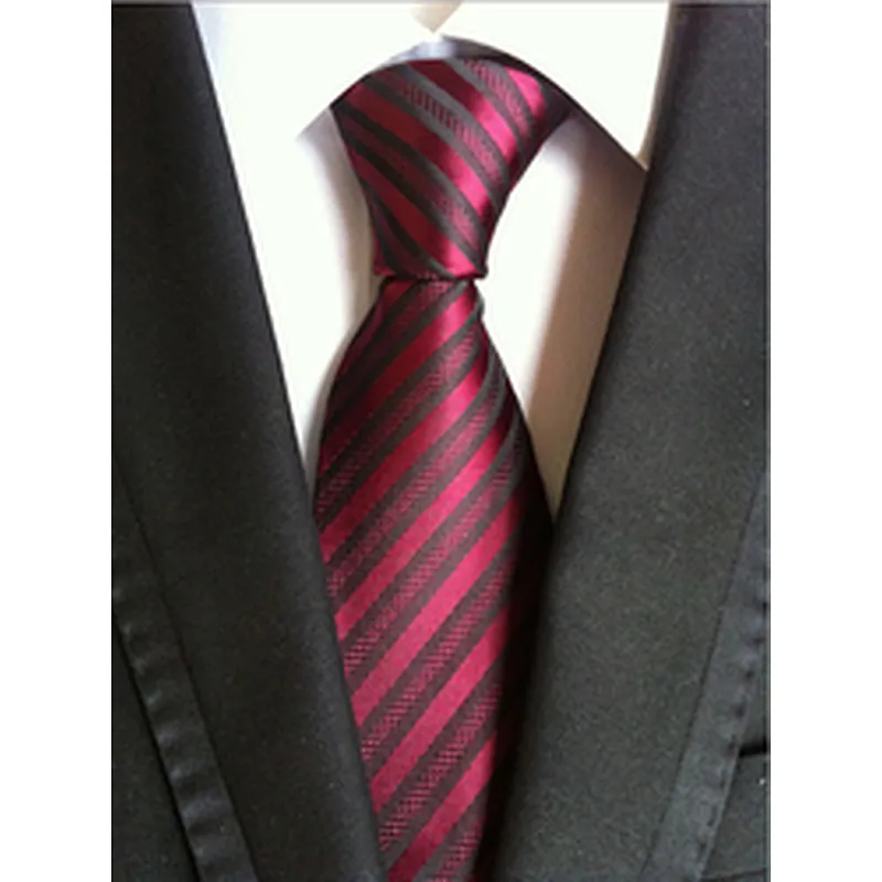 Classical Stripe Corbatas Hombres Custom Jacquard Ties For Men Italian Wholesale Necktie Set Gift Box