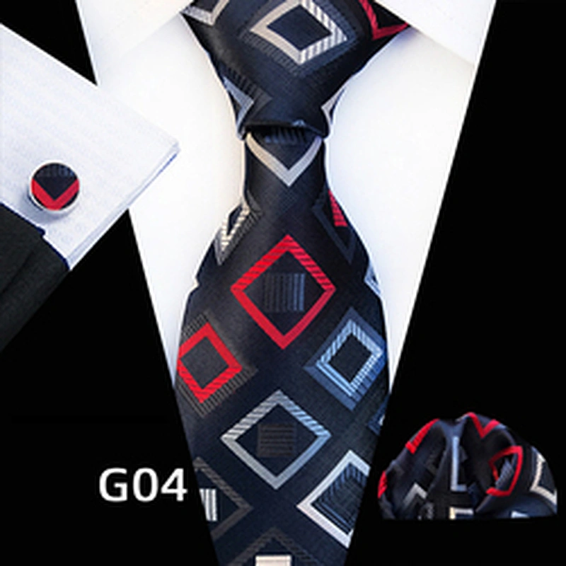 Custom Luxury Necktie Stripe Jacquard Cravates Homme Casual Silk Ties For Men