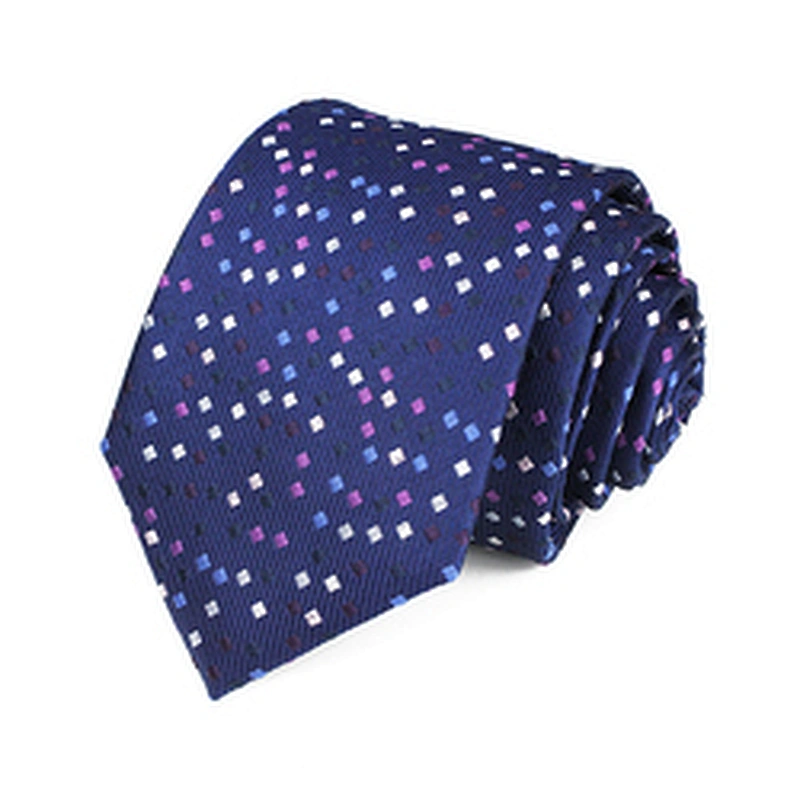 Sublimation Necktie Silk Custom Corbatas para hombre Wholesale Dot Jacquard Mens Neck Tie Set