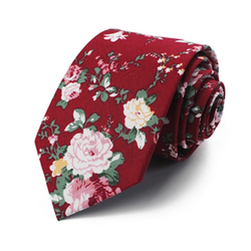 Chinese Classical Style Neck Ties For Men Casual Floral Ties Men Set Cotton Ties Men Necktie Set Gift Box