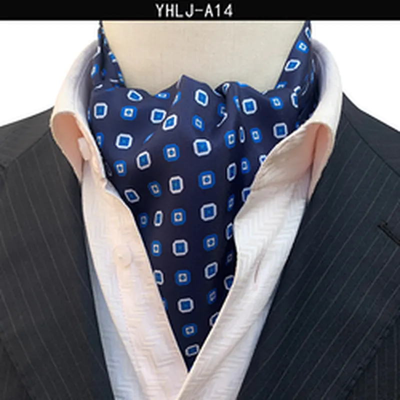 Classic Paisley Cravate Homme Casual Floral Folard Mens Ascot Jacquard Woven Ties For Men Italian
