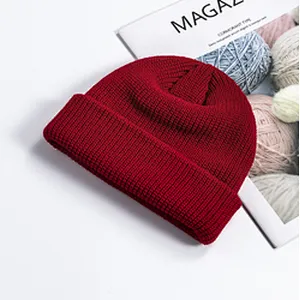 Cheap Fashion Beanie Winter Hats Knitted Cap Winter Plain Women'S Knitted Beanie Hats