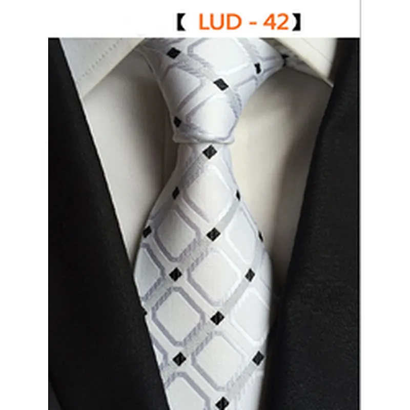 Custom Neck Ties For Men Fashion Gravata Masculina Casual Grid Silk Necktie Set Gift Box