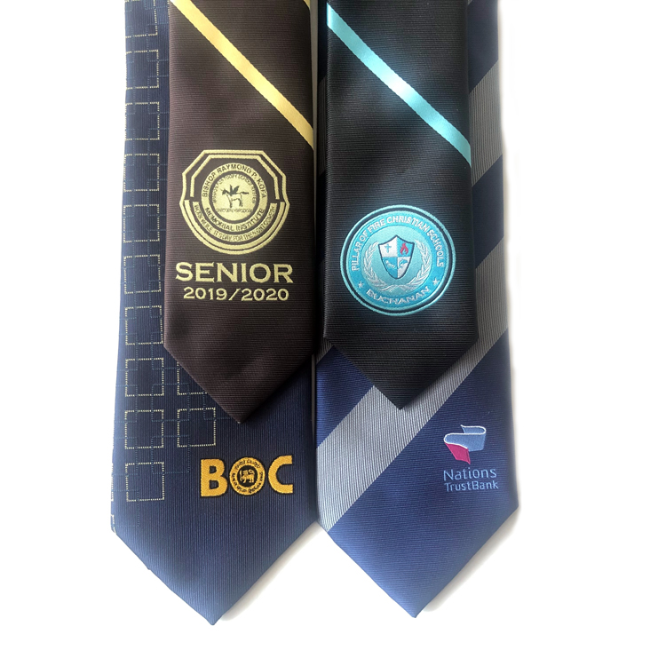 Custom Neckties Men With Logo Luxury Stripe Ties For Men Italian Cravate Homme Set Gift Box