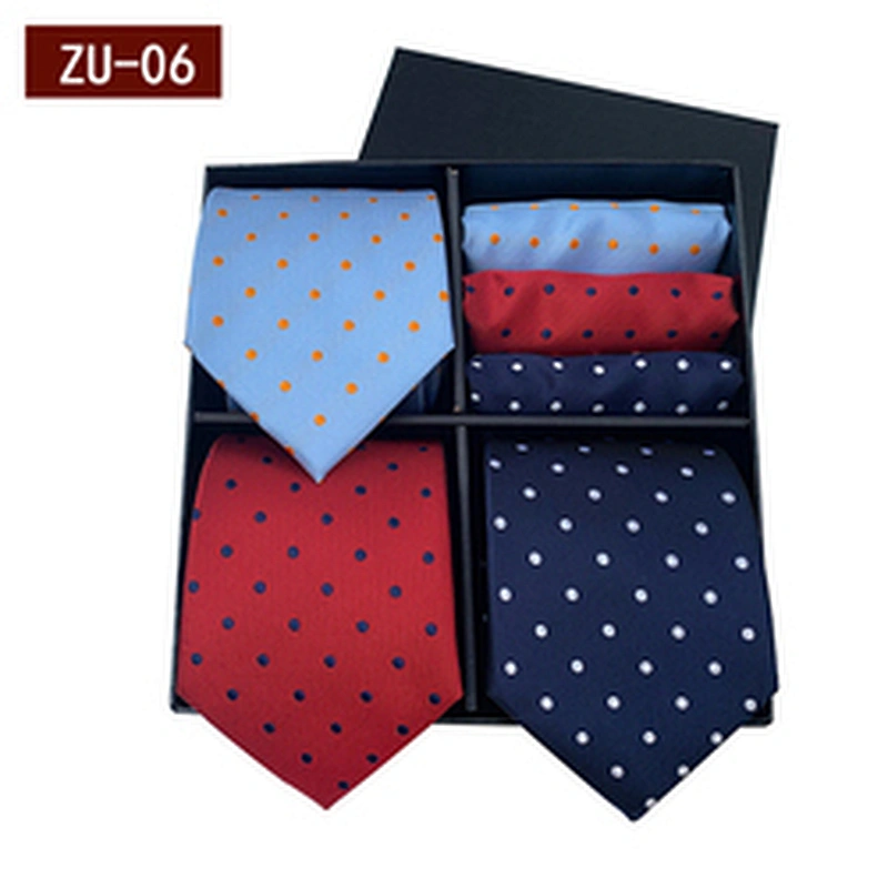 Fashion Gravata Masculina Luxury Jacquard Mens Ties Silk Box Set Custom Necktie Set Gift Box With Logo