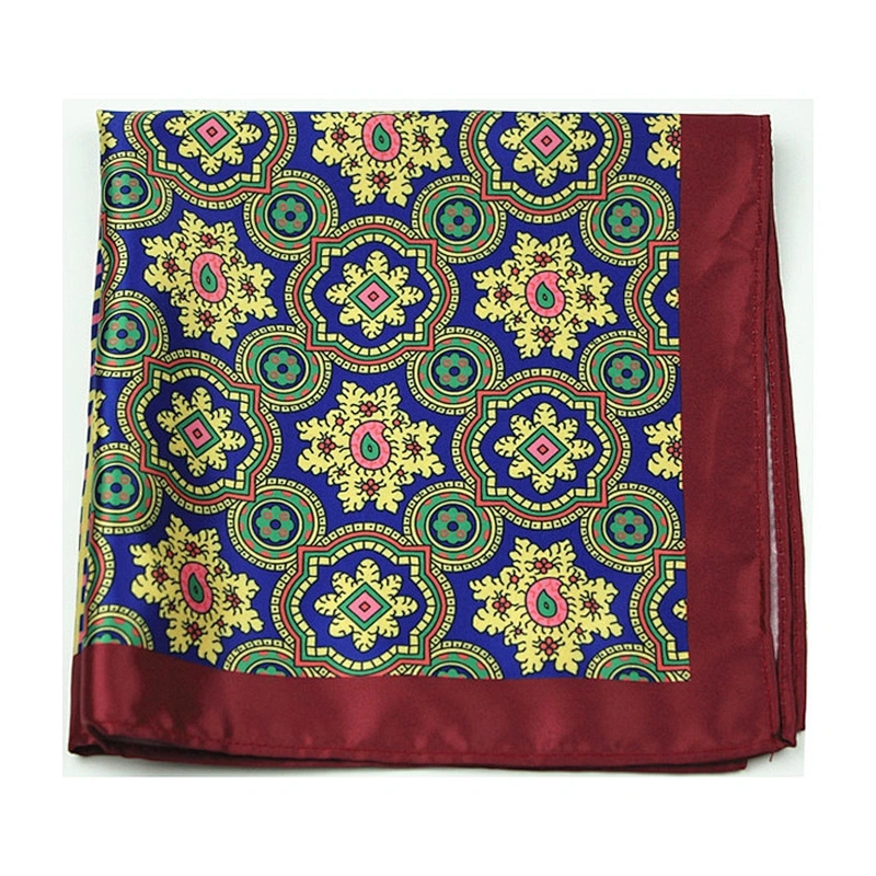 Digital Printing or Hand Printing Pocketsquares with Many Colors Hanky Supplier in Zhejiang China 100% Silk Men Jacquard