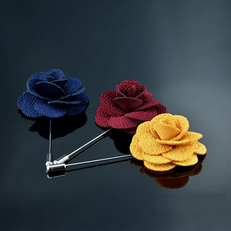 Custom Wedding Corsage Flower Fashionable Channel Brooch CC Brooch Pins Channel Graduation Lapel Pins For Suit Men