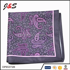 custom high quality pocket square printed handkerchief by Jasen