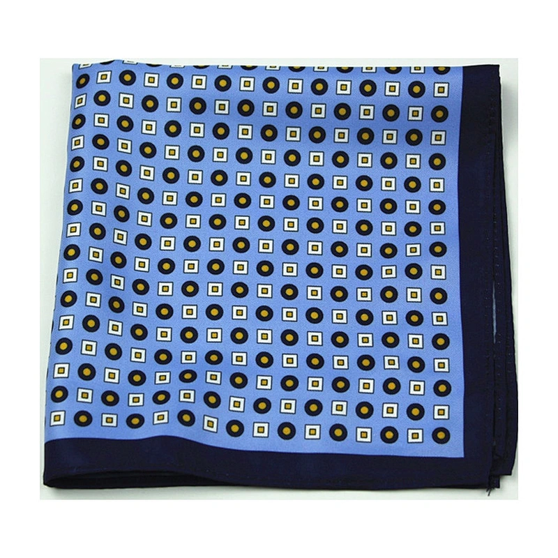 high end 100%silk printed hanky customized cloth hanky dots printed DPS5403