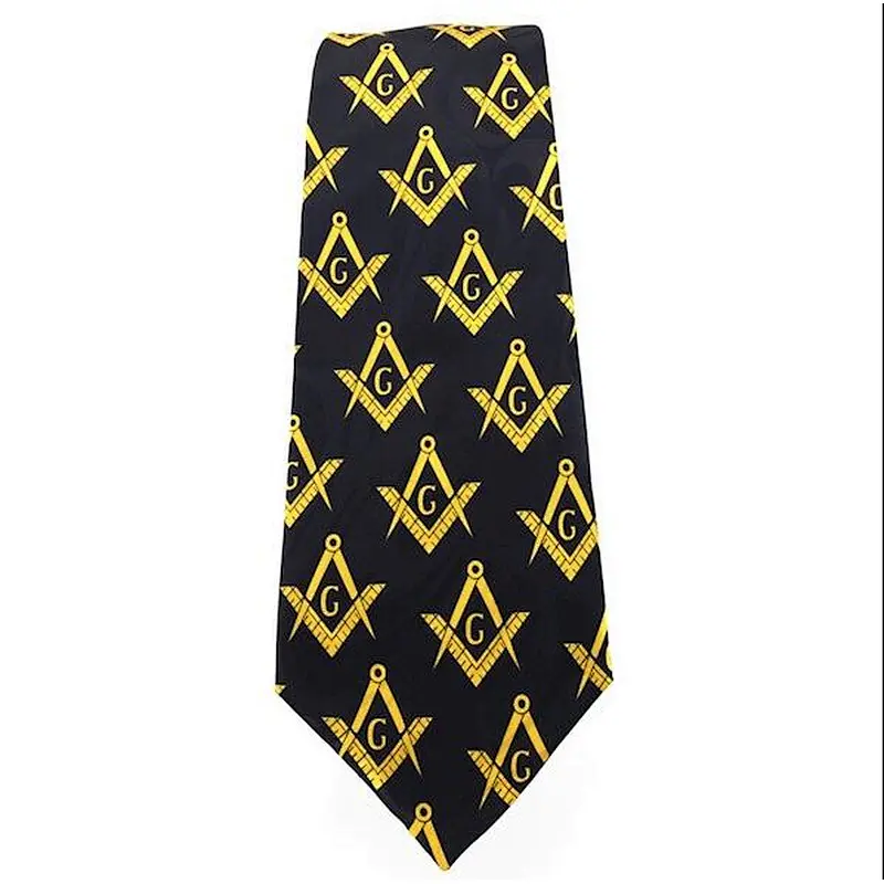 Famous Brand Corbatas Formal masonic tie Print Ties Men Custom Logo